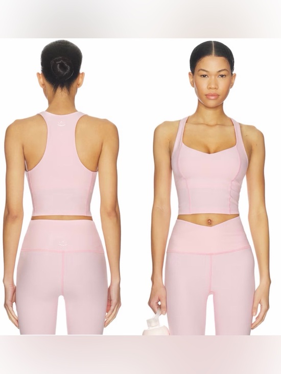 Beyond Yoga Pants - NWT Beyond Yoga Frosty Pink Set: Leggings & Intensity Racerback Cropped Tank Top